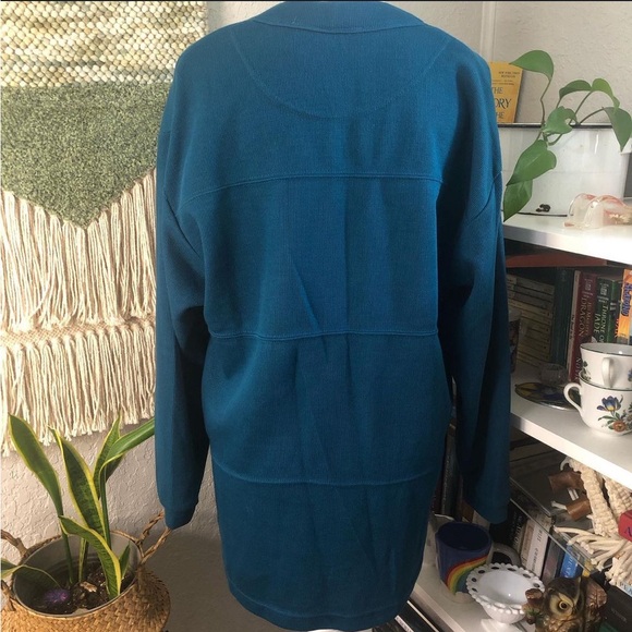 NWT vintage 90s teal cardigan - Picture 3 of 4